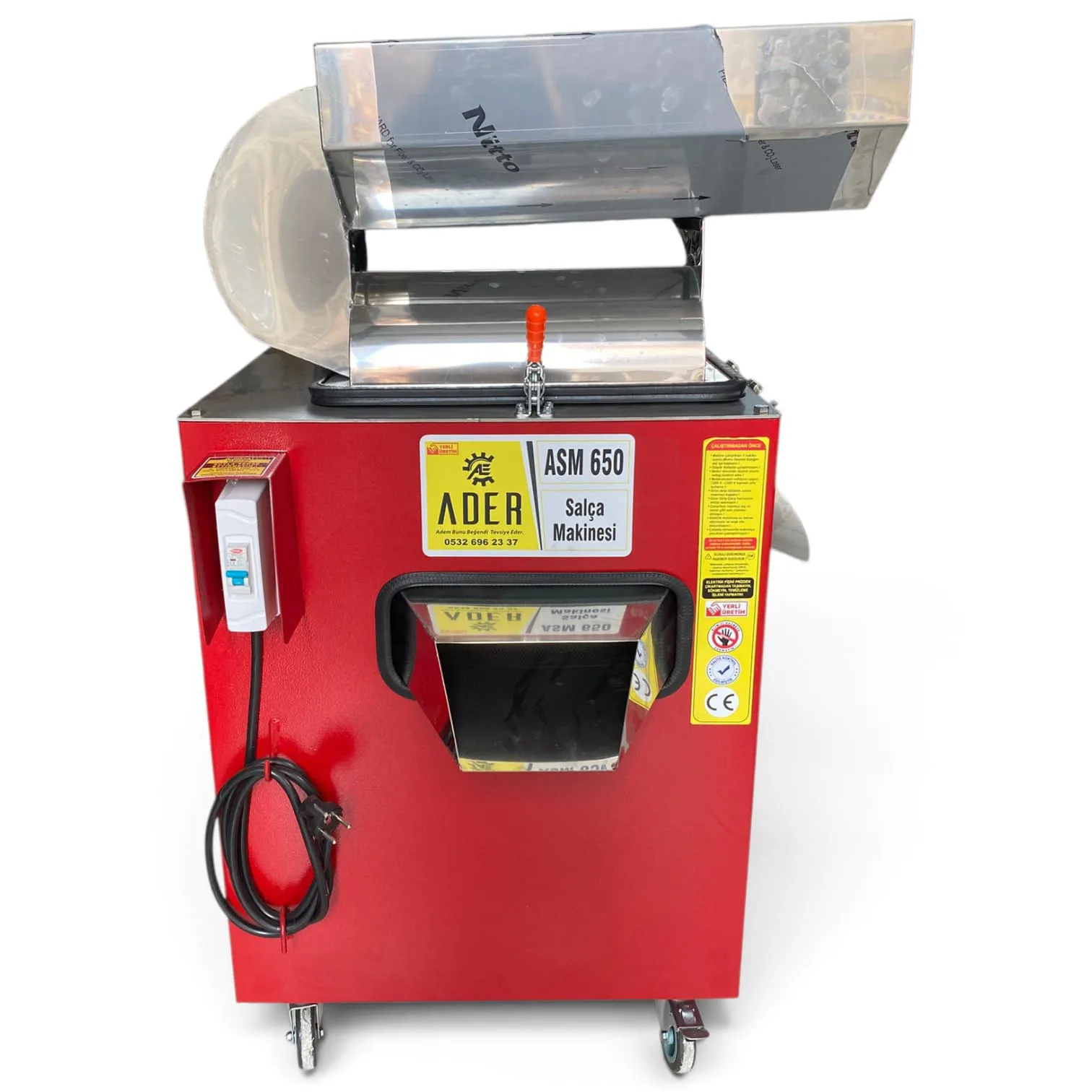 ASM650 AYAKLI TEKERLİ 3 HP SALÇA MAKİNESİ