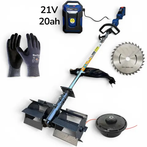 21V Akülü Ot Kesme Ve Çapa Makinesi