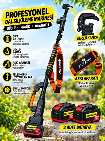 Akülü Kancalı Çift Bataryalı Hasat Makinesi