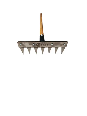 ADER CR250 7 Dişli Ot Yolma Çelik Tırmık Çapası CK-75 Bıçak Çeliği