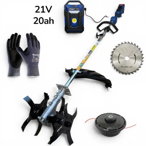 21V Akülü Ot Kesme Ve Çapa Makinesi